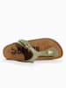 BAYTON Leren teenslippers "Mercure" lichtgroen