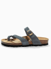BAYTON Leren teenslippers "Diane" grijs