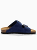 BAYTON Leren slippers "Alicante" donkerblauw