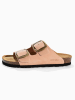 BAYTON Leren slippers "Alicante" zalmroze
