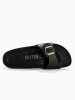 BAYTON Leren slippers "Zephyr" zwart