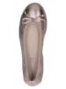 Caprice Leder-Ballerinas in Taupe