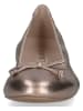Caprice Leder-Ballerinas in Taupe