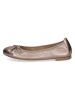 Caprice Leder-Ballerinas in Taupe