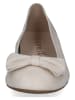 Caprice Leder-Ballerinas in Creme