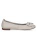 Caprice Leder-Ballerinas in Creme