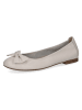 Caprice Leder-Ballerinas in Creme