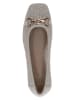Caprice Leder-Ballerinas in Creme