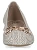 Caprice Leder-Ballerinas in Creme