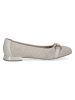 Caprice Leder-Ballerinas in Creme