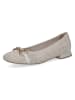 Caprice Leder-Ballerinas in Creme