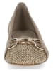 Caprice Leren ballerina's taupe