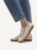 Caprice Leder-Sneakers in Creme