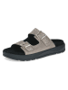 Caprice Leder-Pantoletten in Taupe