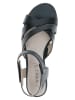Caprice Leren haksandalen zwart