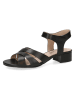 Caprice Leren haksandalen zwart