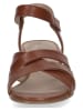 Caprice Leder-Sandaletten in Hellbraun