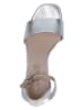 Caprice Leren haksandalen zilverkleurig