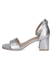 Caprice Leren haksandalen zilverkleurig