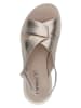 Caprice Leder-Sandalen in Gold