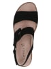 Caprice Leder-Sandaletten in Schwarz
