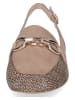 Caprice Leder-Slingballerinas in Beige