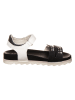 Primigi Leder-Sandalen in Weiß/ Schwarz