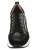 Heine Leder-Sneakers in Schwarz/ Khaki