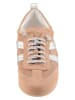 Heine Leder-Sneakers in Rosa/ Silber