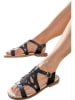 Heine Leder-Sandalen in Schwarz