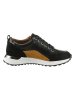Heine Leder-Sneakers in Schwarz/ Beige