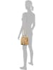 TOM TAILOR Denim Schoudertas "Madelyn" lichtbruin - (B)18 x (H)19 x (D)8 cm
