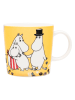 Moomin Kubek "Family Time" w kolorze żółto-białym - 300 ml