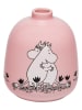 Moomin Wazon "Love" w kolorze jasnoróżowo-białym - wys. 8,7 cm