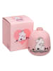 Moomin Wazon "Love" w kolorze jasnoróżowo-białym - wys. 8,7 cm