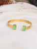 Pierres de Jade Vergulde armband met edelstenen