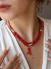 Pierres de Jade Vergulde ketting met sierelementen - (L)45 cm