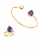 Pierres de Jade 2-delige sieradenset: ring en armband