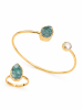 Pierres de Jade 2tlg. Schmuckset: Armspange und Ring