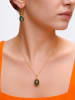 Pierres de Jade 2tlg. Schmuckset: Halskette und Ohrhänger