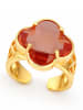 Pierres de Jade Vergold. Ring mit Edelsteinen