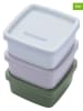 FM Professional 3-delige set: snackdozen groen/grijs - (B)7 x (H)3,3 x (D)7 cm