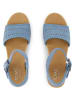 TOMS Keilsandaletten in Hellblau