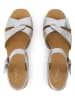TOMS Leder-Sandaletten in Silber