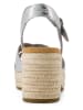 TOMS Leren haksandalen zilverkleurig