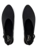 TOMS Leren slingballerina's zwart
