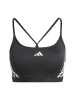 adidas Biustonosz sportowy "Aeroreact 3-Stripes" w kolorze czarnym
