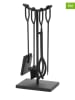 Mustang. 5tlg. Kaminbesteck-Set in Schwarz - (H)55 cm