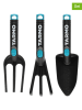 Tarmo 3tlg. Gartenwerkzeug-Set in Schwarz - (H)28 cm