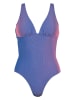 Naturana Badeanzug in Blau/ Pink